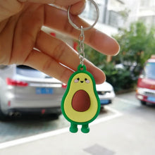 Load image into Gallery viewer, Girl Heart Simulation 3D Avocado Keychain Bag Coin Purse PVC Soft Toy Pendant